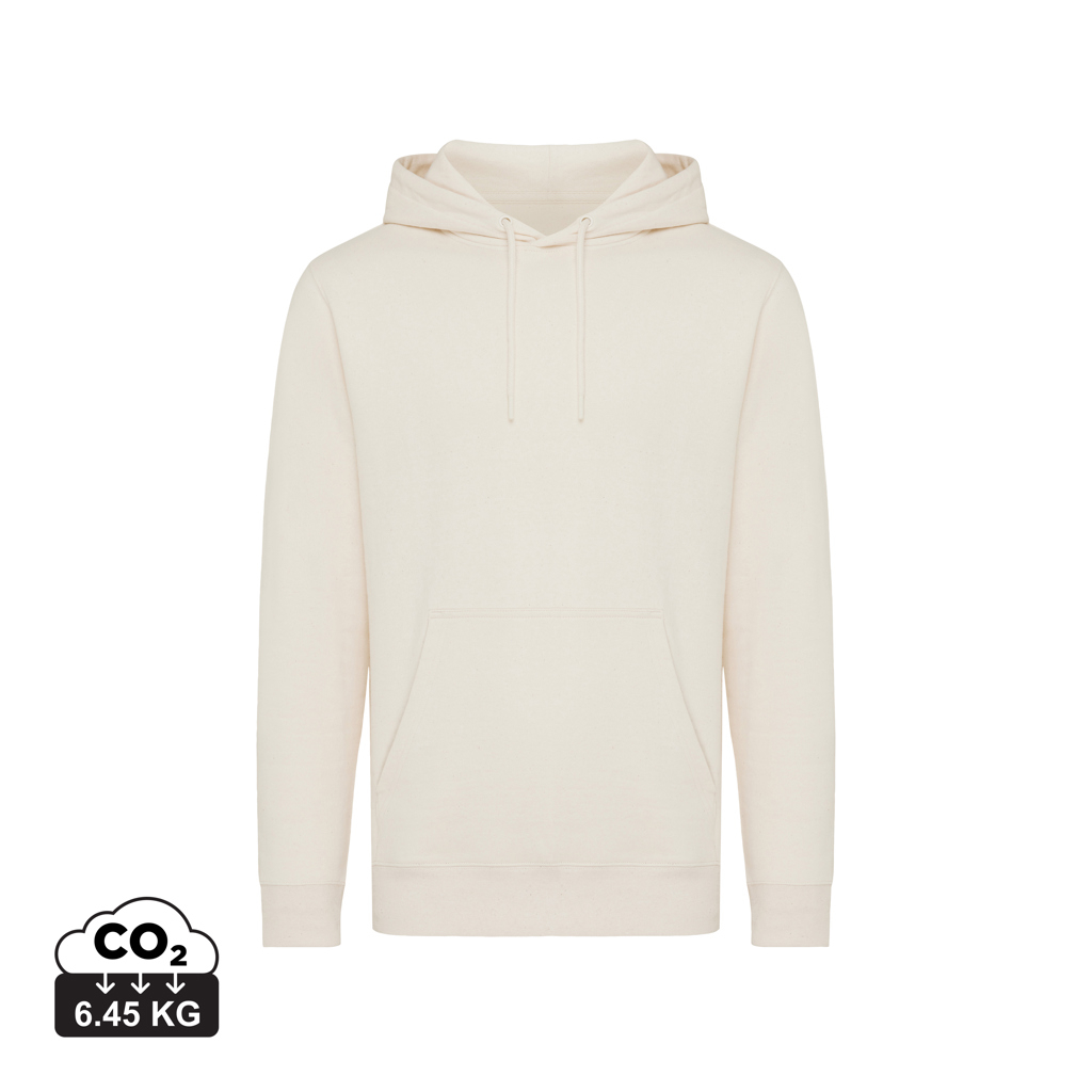 Sweat à capuche unisexe promotionnel coton bio Rila Iqoniq natural raw